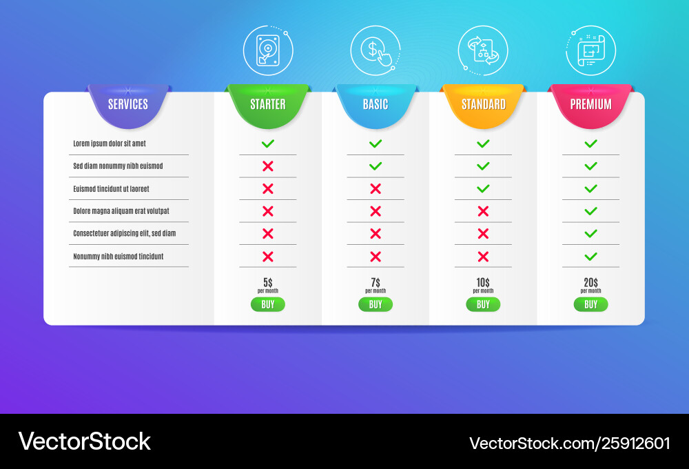 Technical algorithm buy currency and hdd icons Technical algorithm buy currency and hdd icons vector image