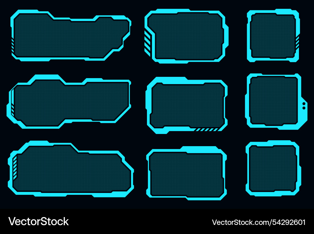 Technology futuristic frame element hud sci-fi Technology futuristic frame element hud sci-fi vector image