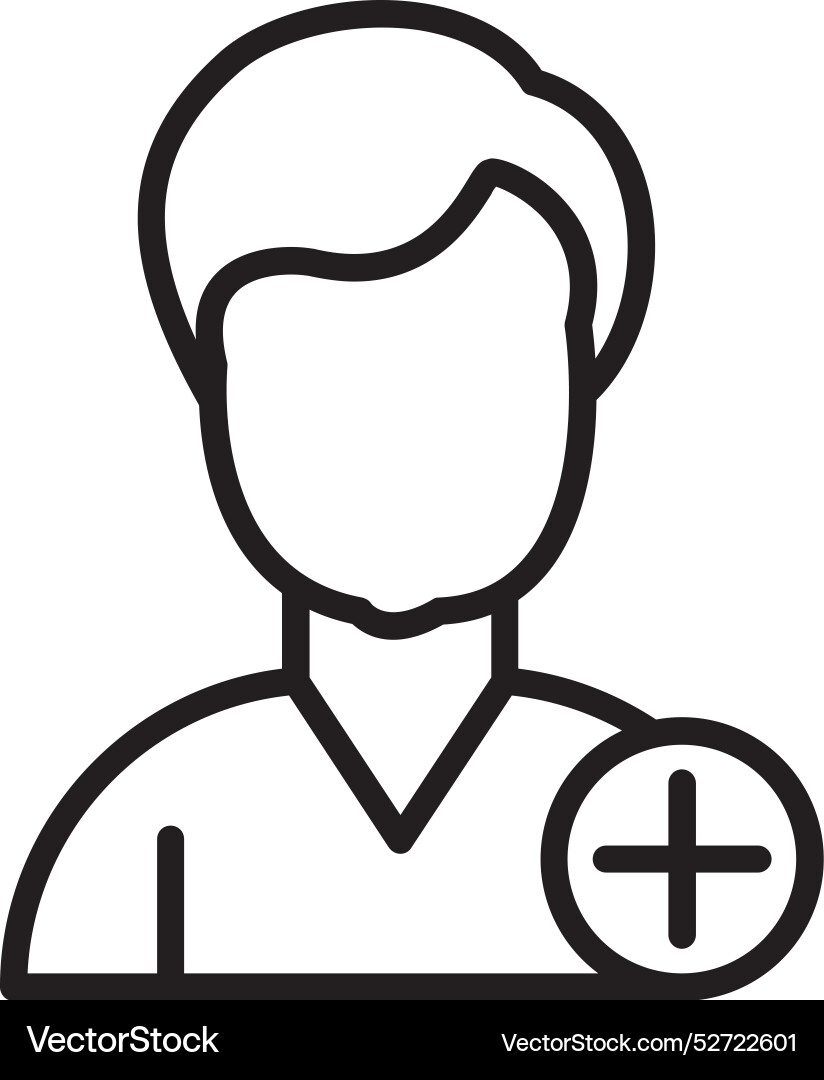 User add line icon design Vector Image