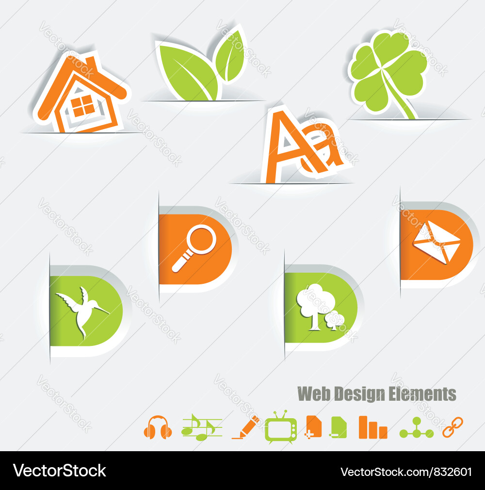 Web symbols set Vector Image