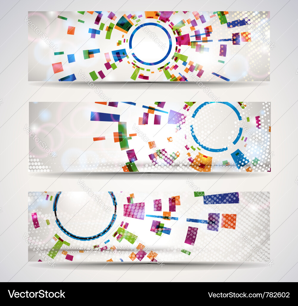 Abstract Header Banner Set vector image