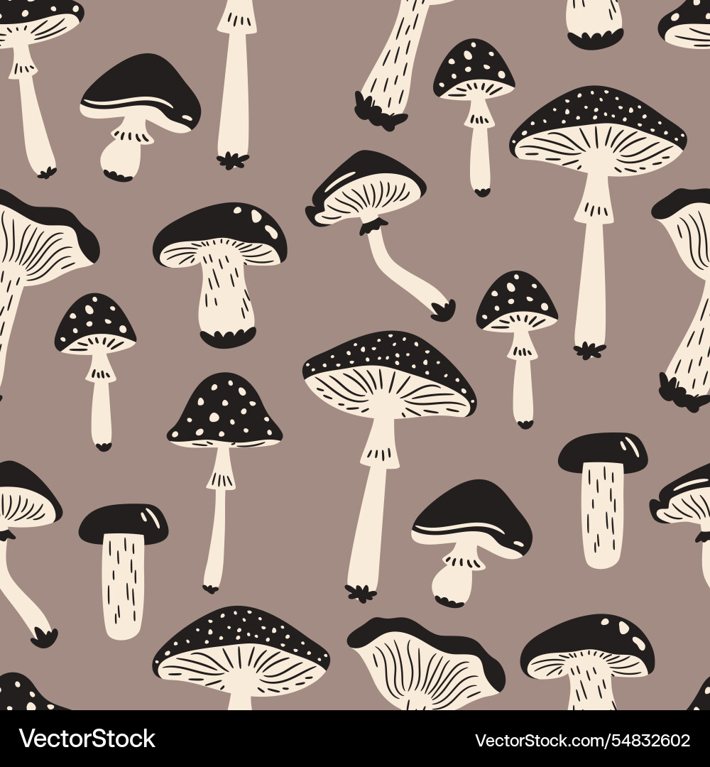 Abstract Mushroom Pattern Vector Image