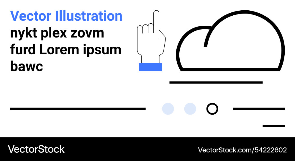 Cloud technology and user interaction concept Cloud technology and user interaction concept vector image