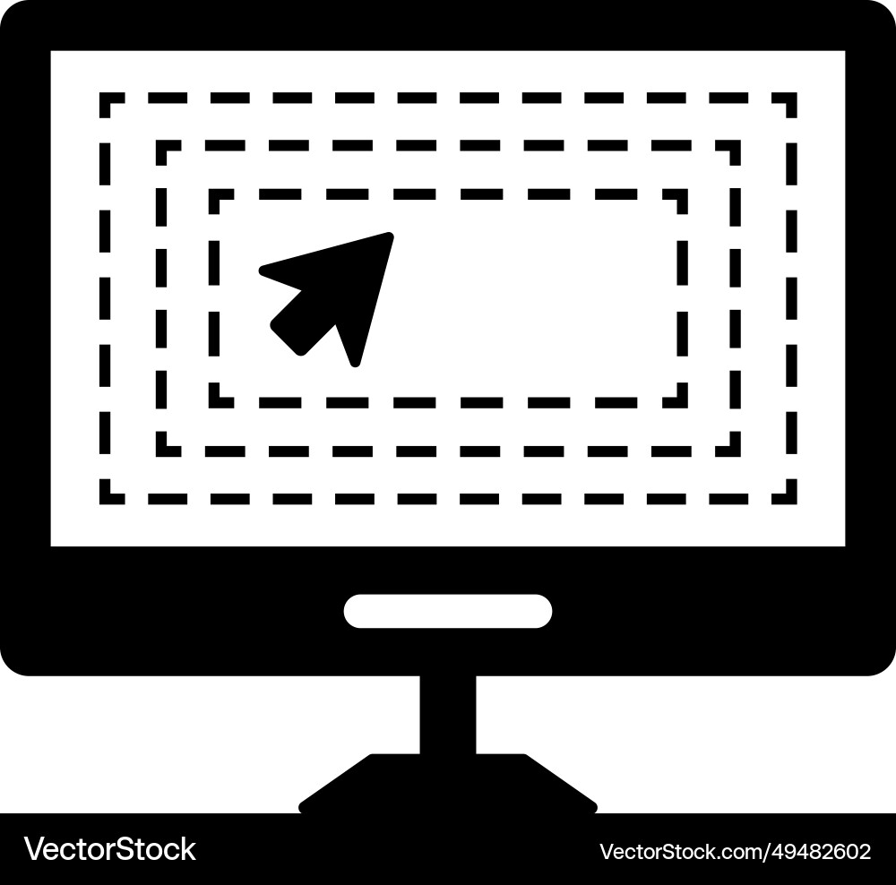 Computer monitor or mouse click icon vector image