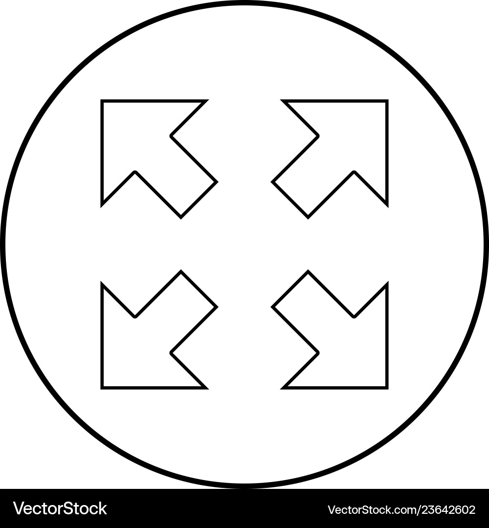 Four arrows pointing to different directions from Four arrows pointing to different directions from vector image