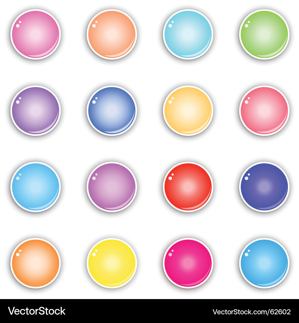 Glossy buttons Vector Image