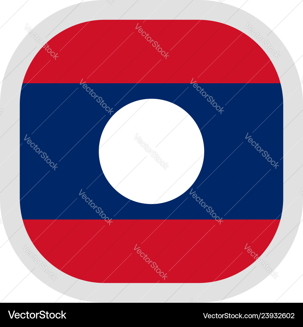 Icon square shape with flag on white background Icon square shape with flag on white background vector image
