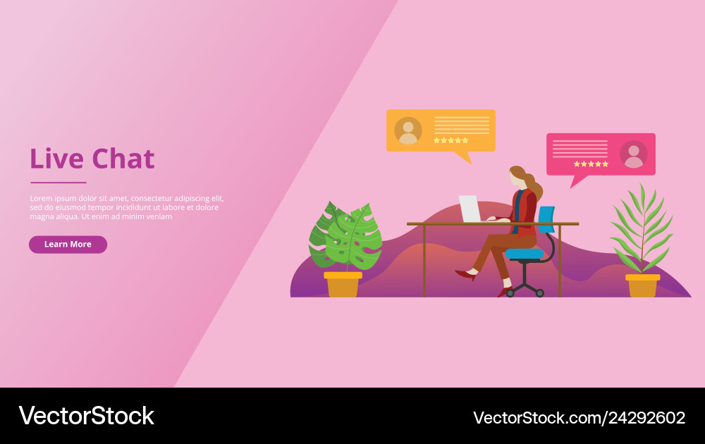 Live chatting technology for website template ui Live chatting technology for website template ui vector image