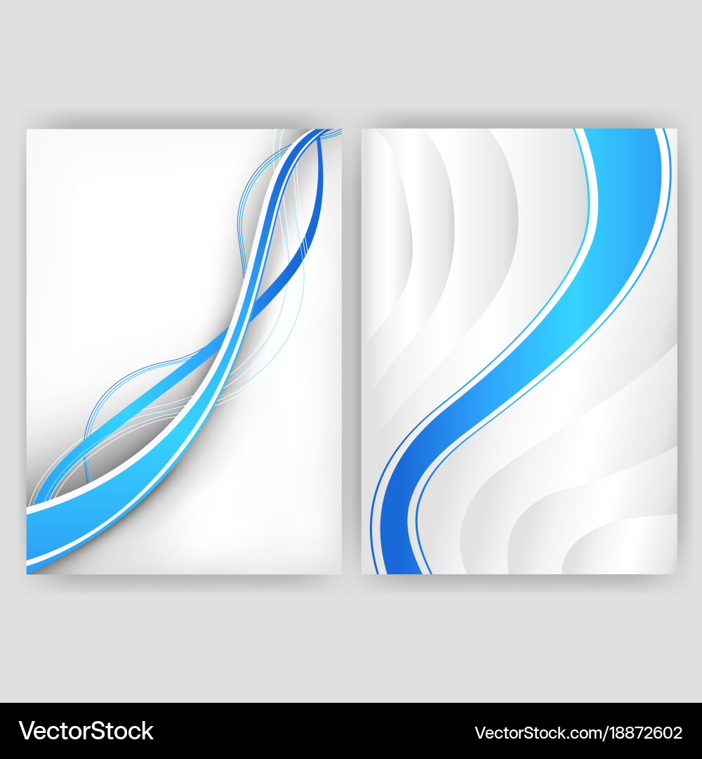 Minimal curve wave set background with shadow vector image