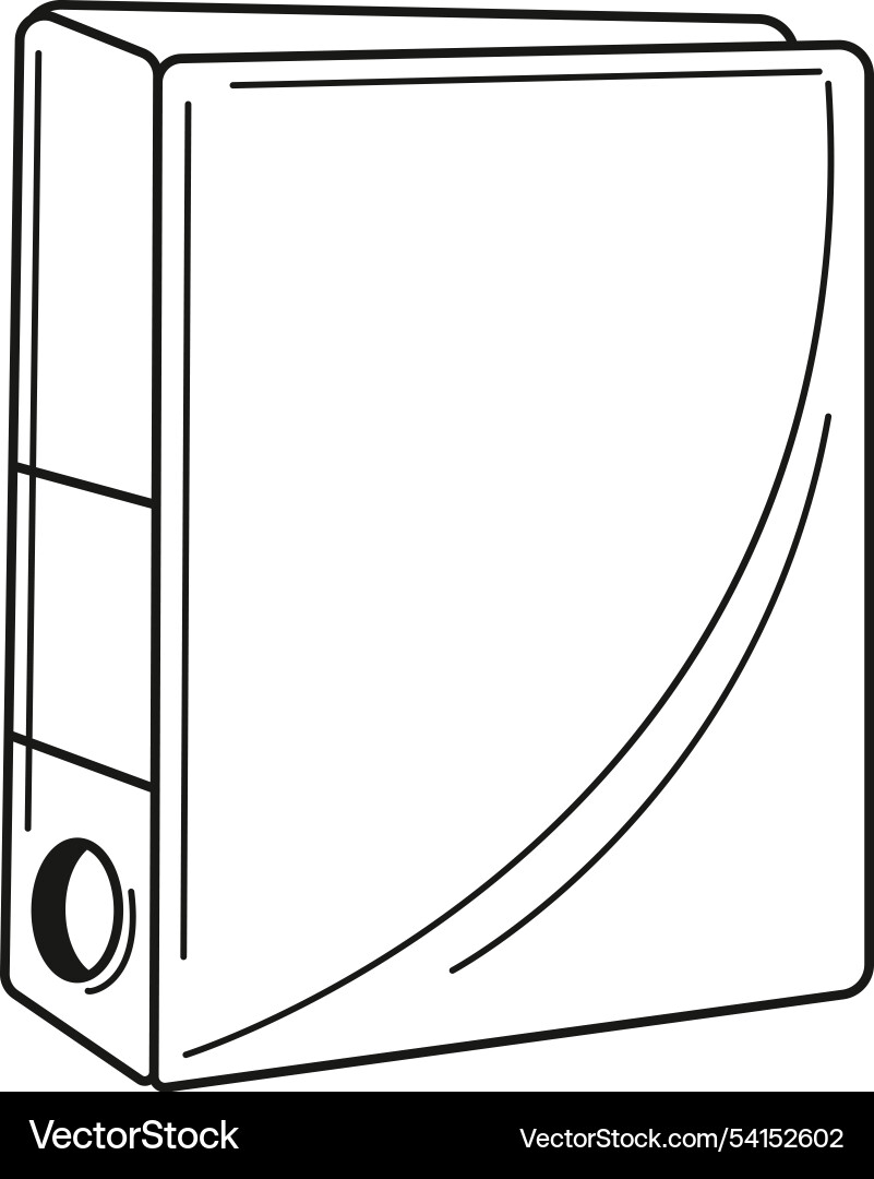 Office binders empty sketch style vector image
