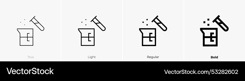 Reaction icon thin light regular and bold style Reaction icon thin light regular and bold style vector image