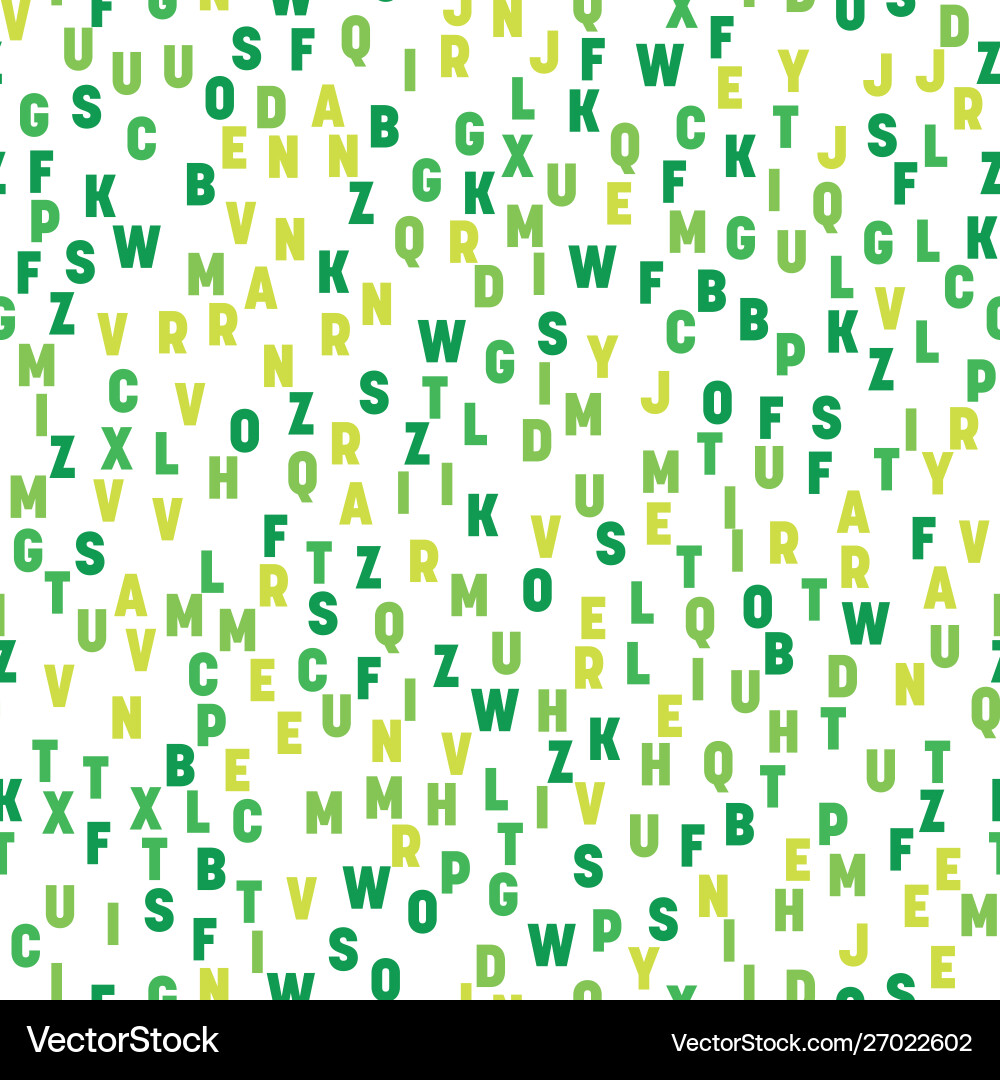 Seamless pattern colorful letters random order Vector Image
