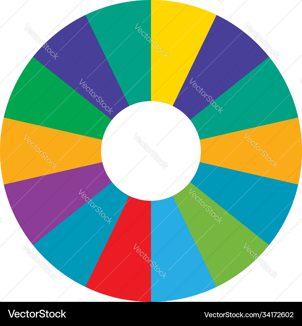 Segmented circles from 2 to 20 parts circular Segmented circles from 2 to 20 parts circular vector image