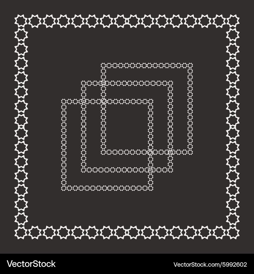 Set of intricate frames vector image