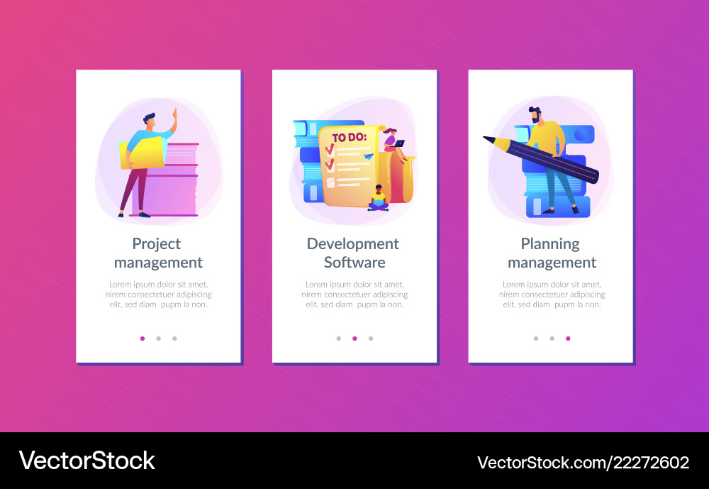 Task Management App Interface vector image