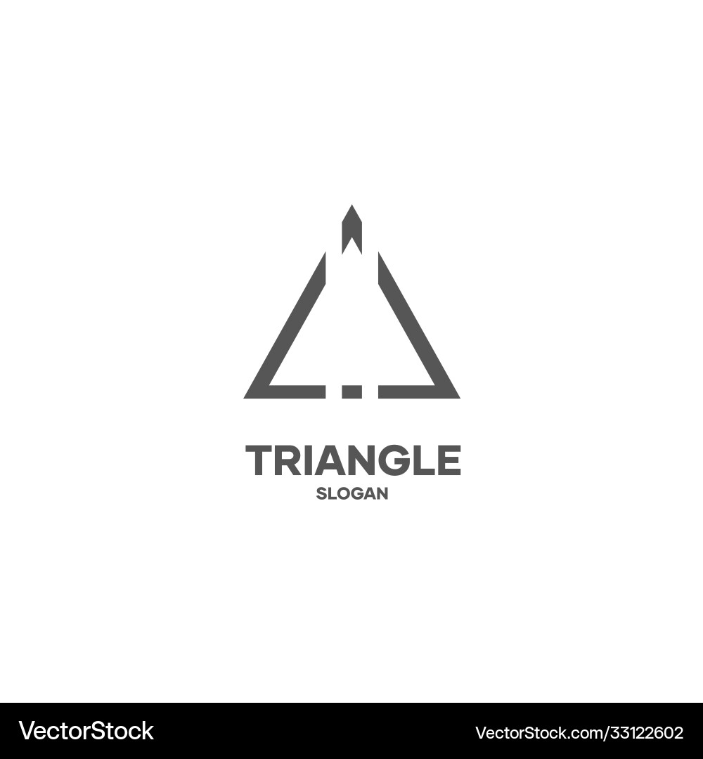 Triangle logo icon design simple minimal eps 10 Vector Image