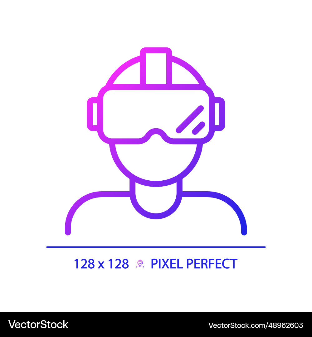 2d thin linear gradient virtual reality simulator 2d thin linear gradient virtual reality simulator vector image