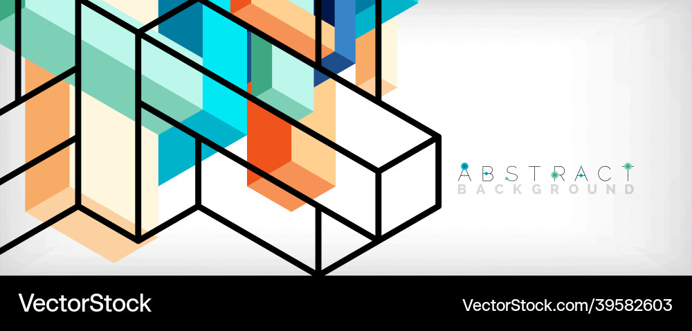 Abstract background 3d cubes cubic elements Abstract background 3d cubes cubic elements vector image
