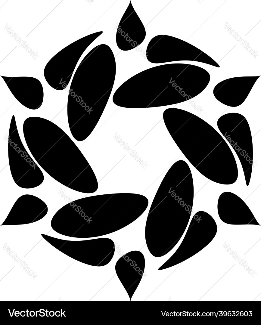 Abstract circular drawing amorphous nonfigurative Vector Image