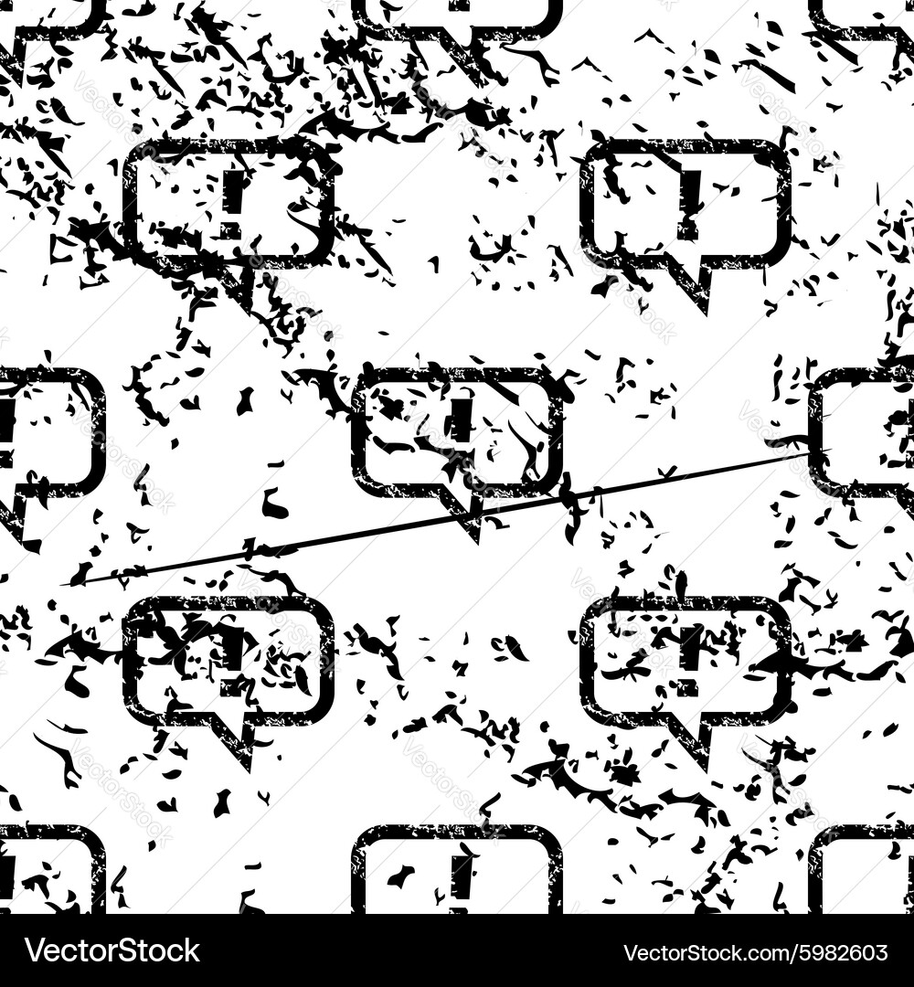 Answer message pattern grunge monochrome vector image