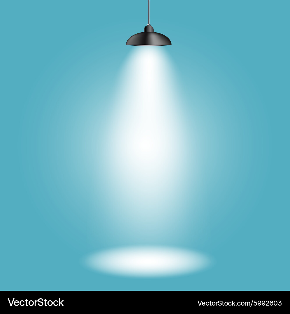 Background with lighting lamp empty space vector image