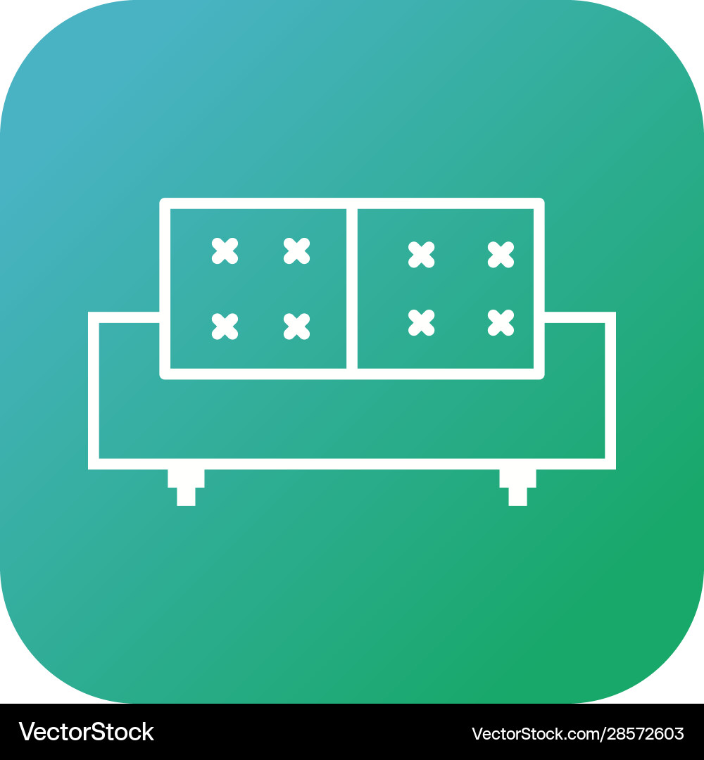 Beautiful bed line icon Vector Image