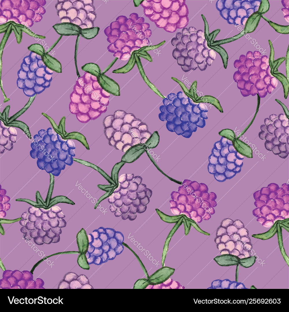 Berries seamless pattern repeat tile Vector Image