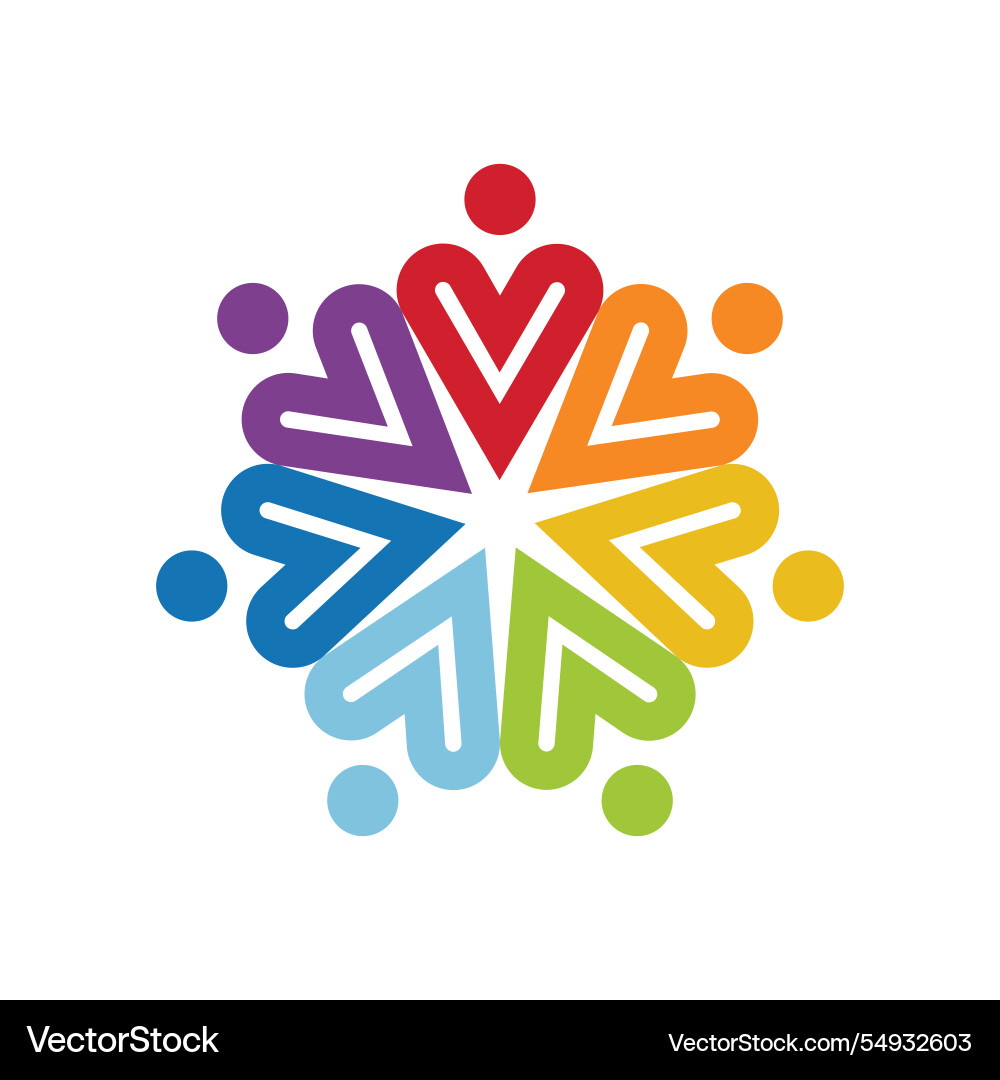 Community unity symbol teamwork cooperation Vector Image