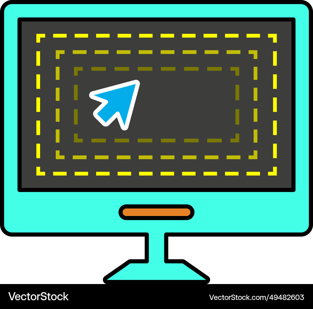 Computer monitor or mouse click icon vector image