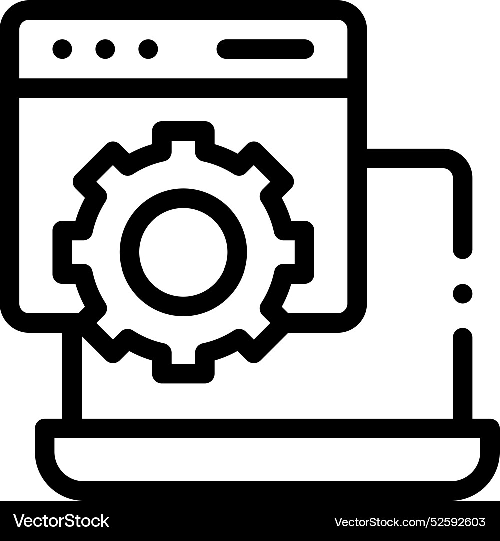 Content management icon thin linear style design Content management icon thin linear style design vector image