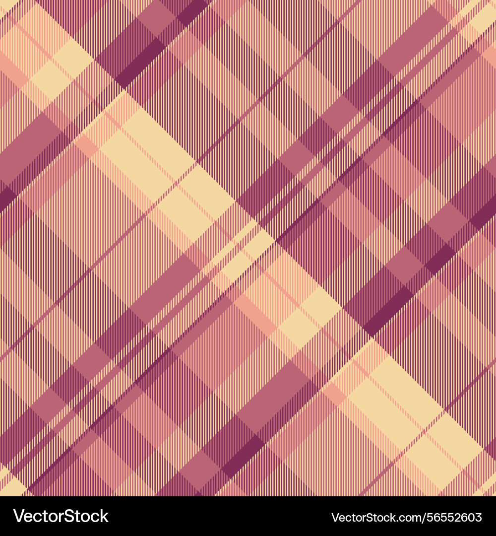 Elegant diagonal plaid pattern in soft mauve Vector Image