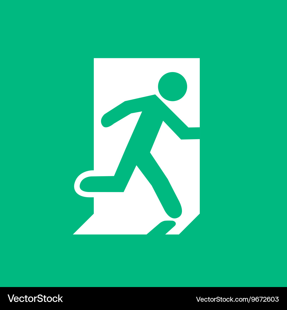 Emergency Exit Sign vector image