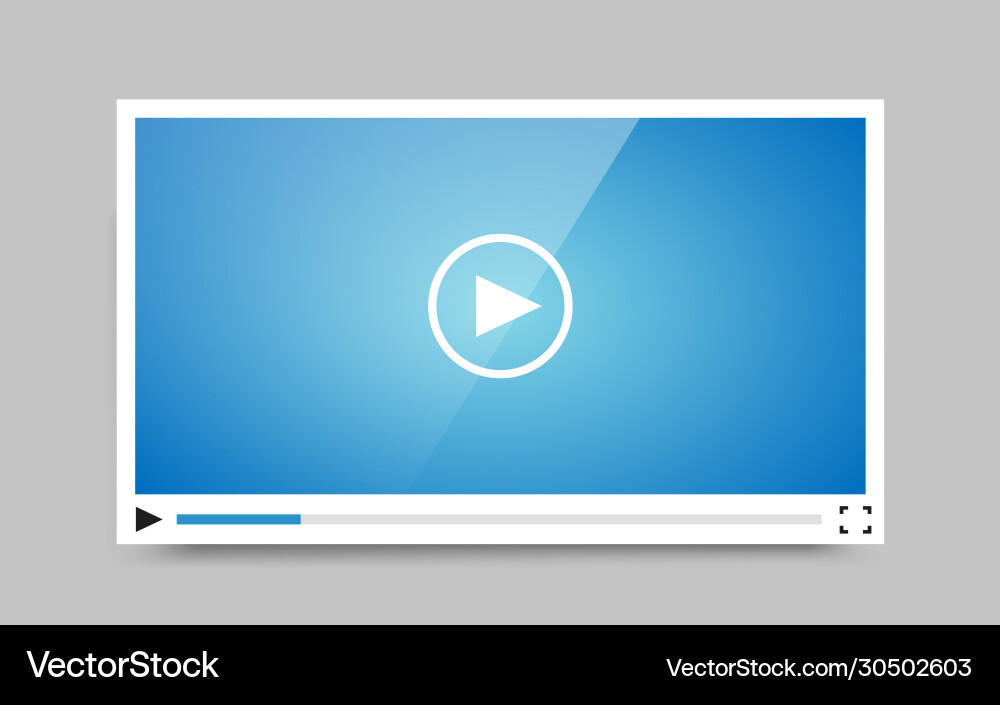 Flat video player template for web and mobile apps Flat video player template for web and mobile apps vector image