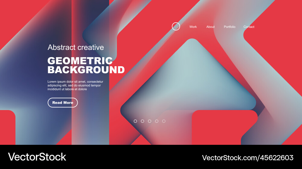 Fluid gradient triangles landing page background Fluid gradient triangles landing page background vector image