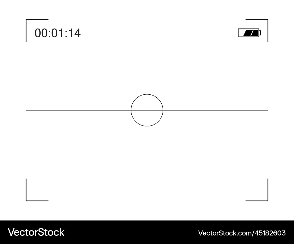 Focusing screen with target of the camera Focusing screen with target of the camera Vector Image