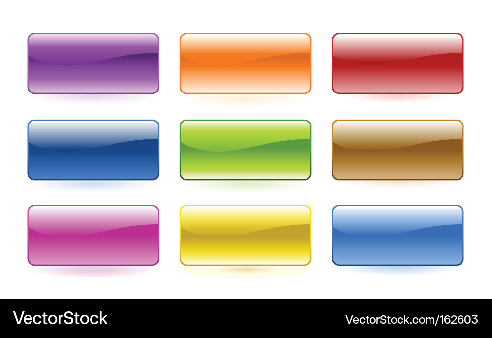 Glass buttons Royalty Free Vector Image - VectorStock