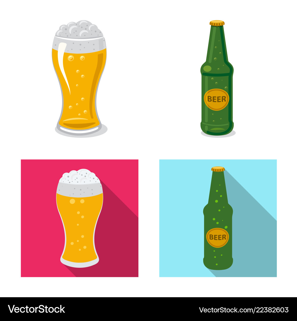 Isolated object of pub and bar logo set vector image