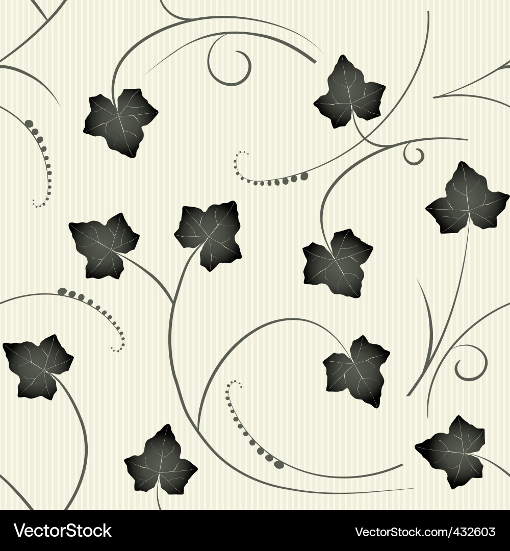 Ivy Leaf Seamless Pattern Vector Image