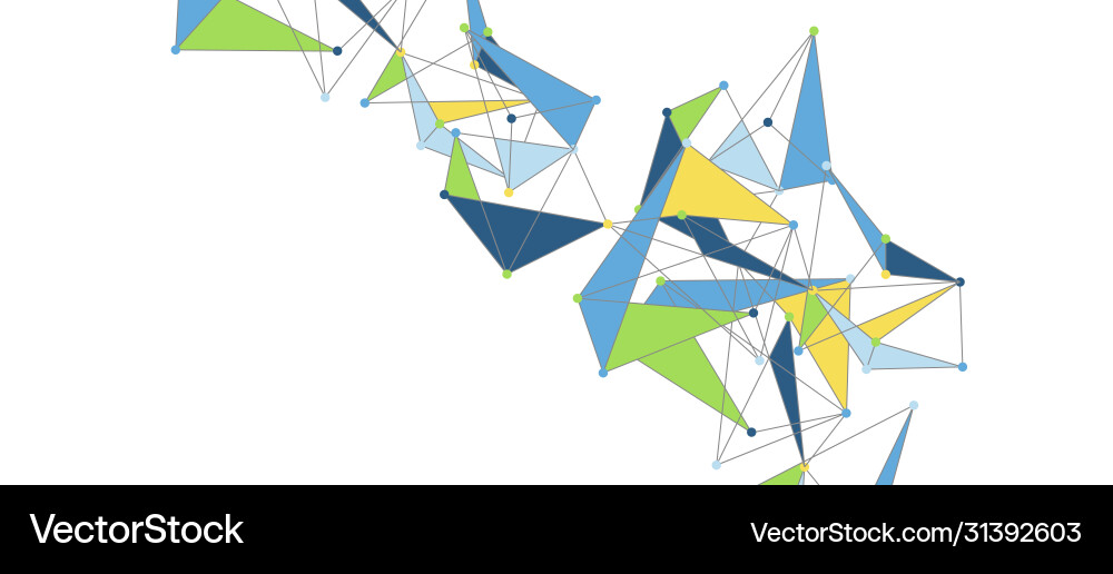 Line points connections triangular technology Line points connections triangular technology Vector Image