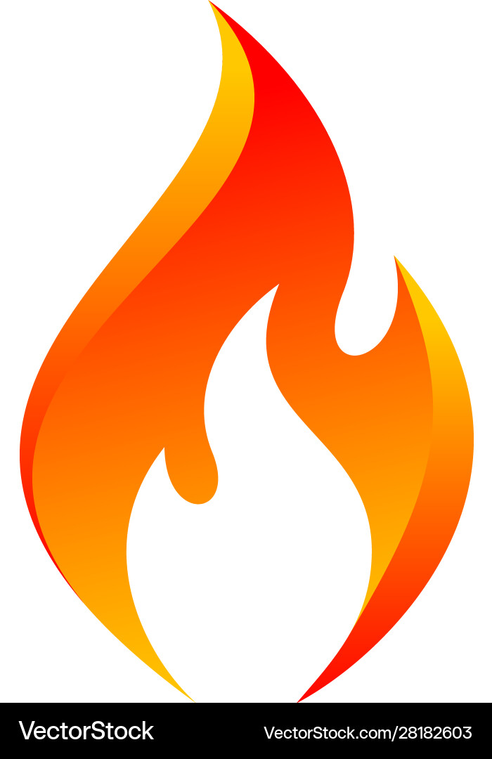 Orange flame icon Orange flame icon vector image