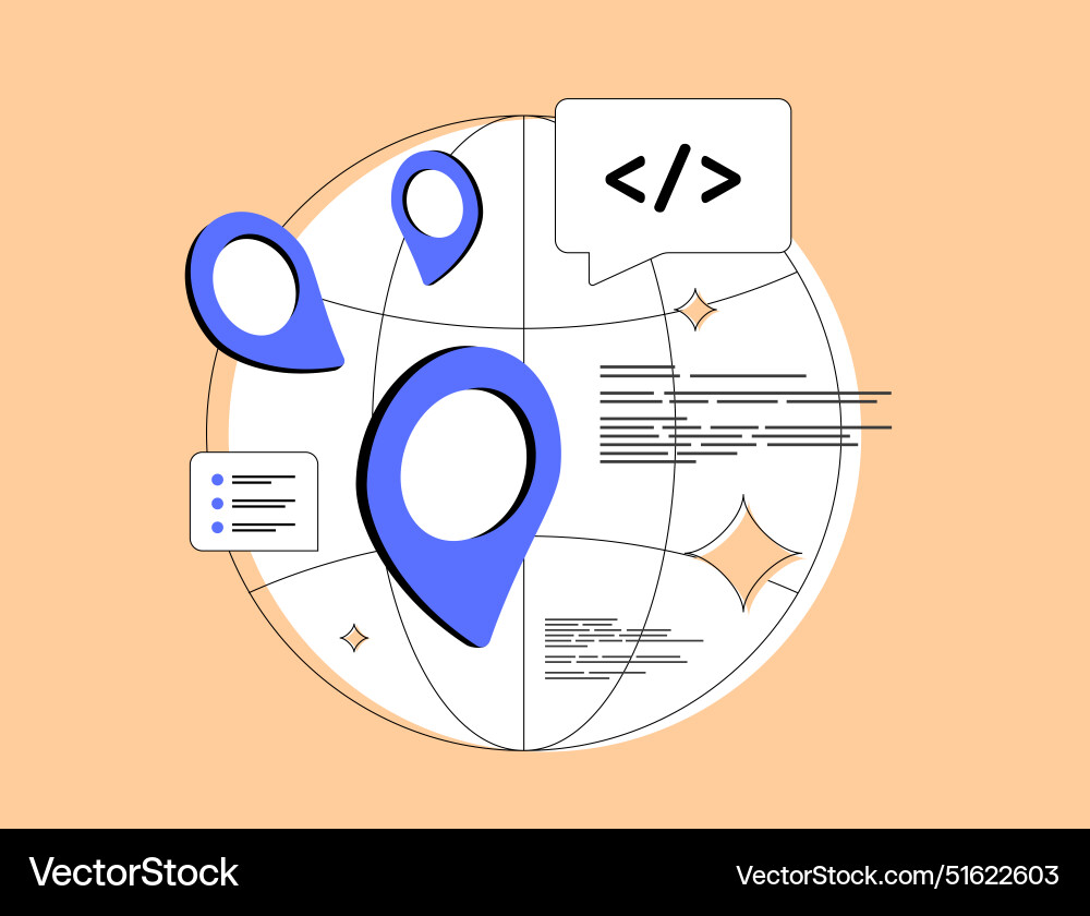 Outsourcing software development with remote teams vector image