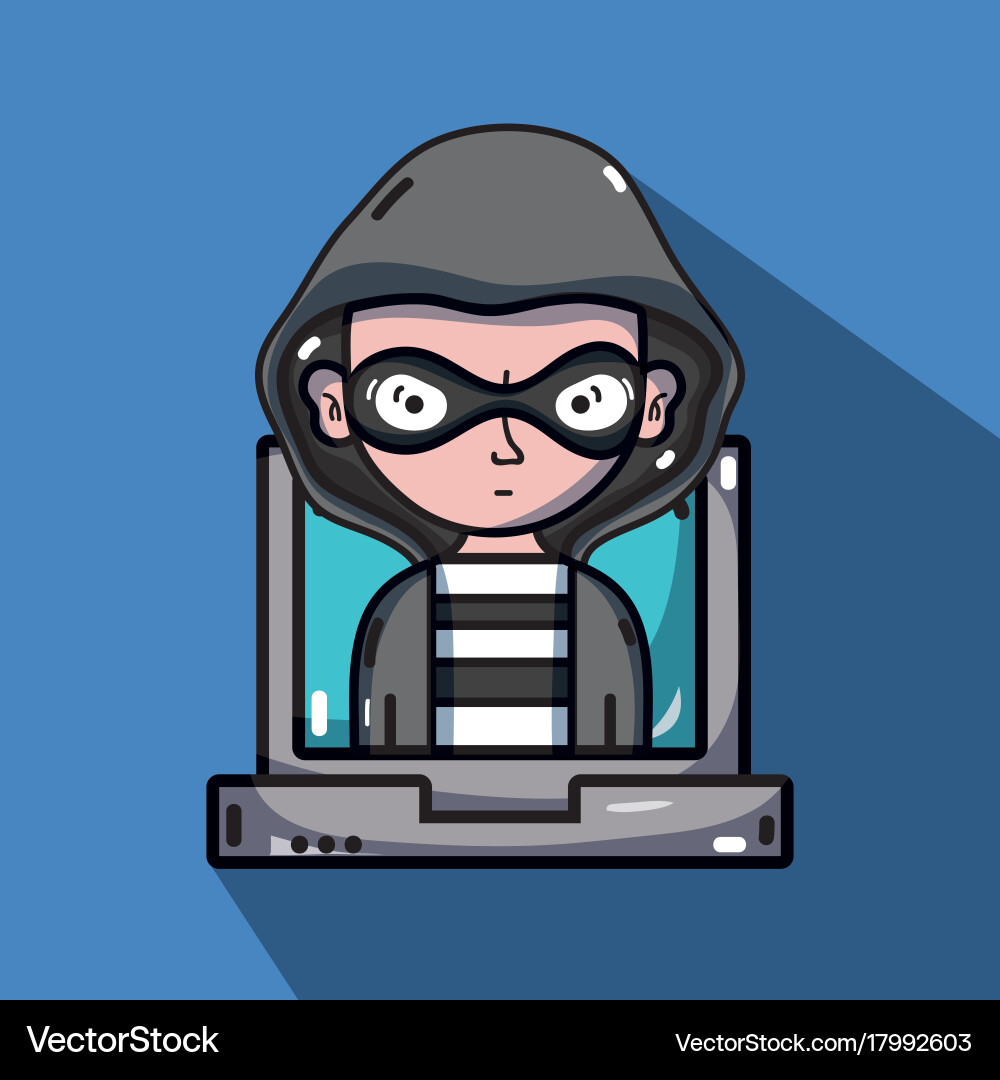 Person Hacker zu Programmierer Virus im System vektorbild