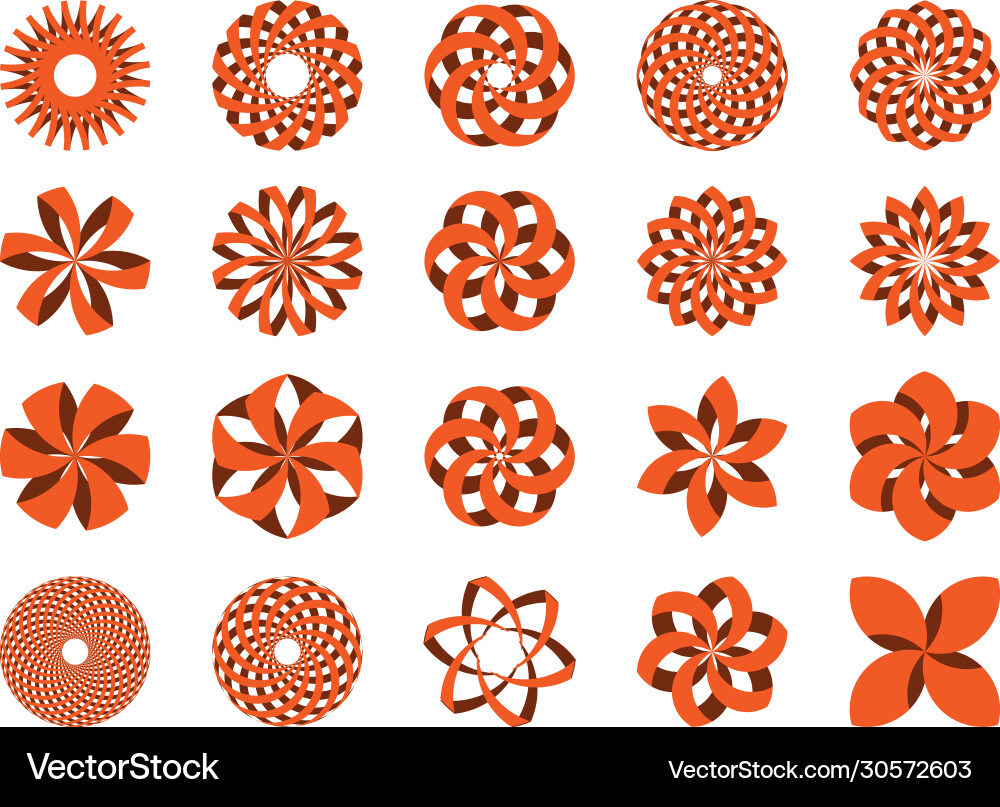 Set 20 abstract icons in format Set 20 abstract icons in format vector image