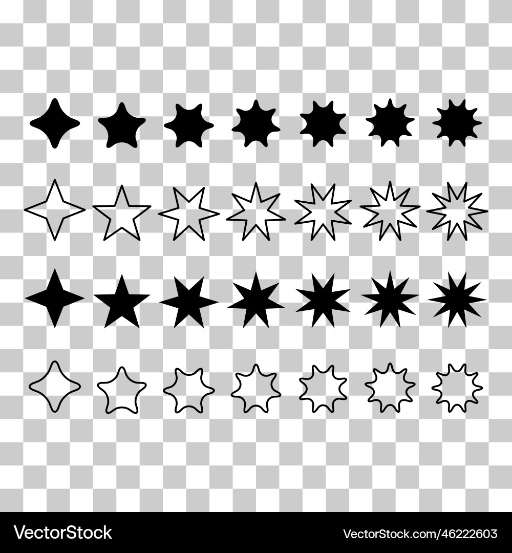 Set of icon element star flat button web design Set of icon element star flat button web design vector image