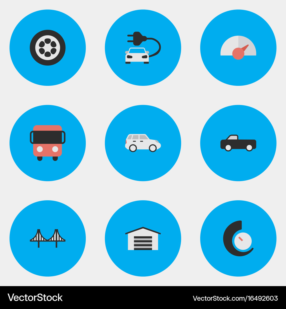 Set of simple traffic icons Vector Image