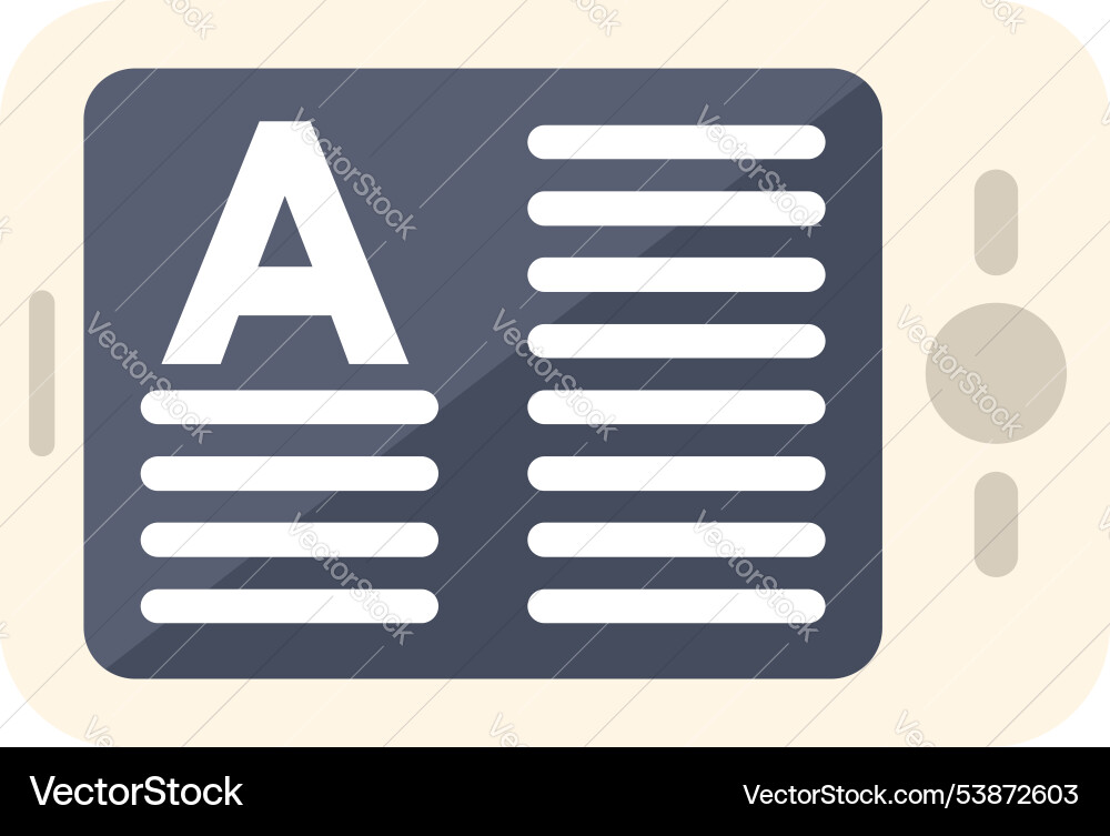 Smartphone showing text message on screen Smartphone showing text message on screen vector image