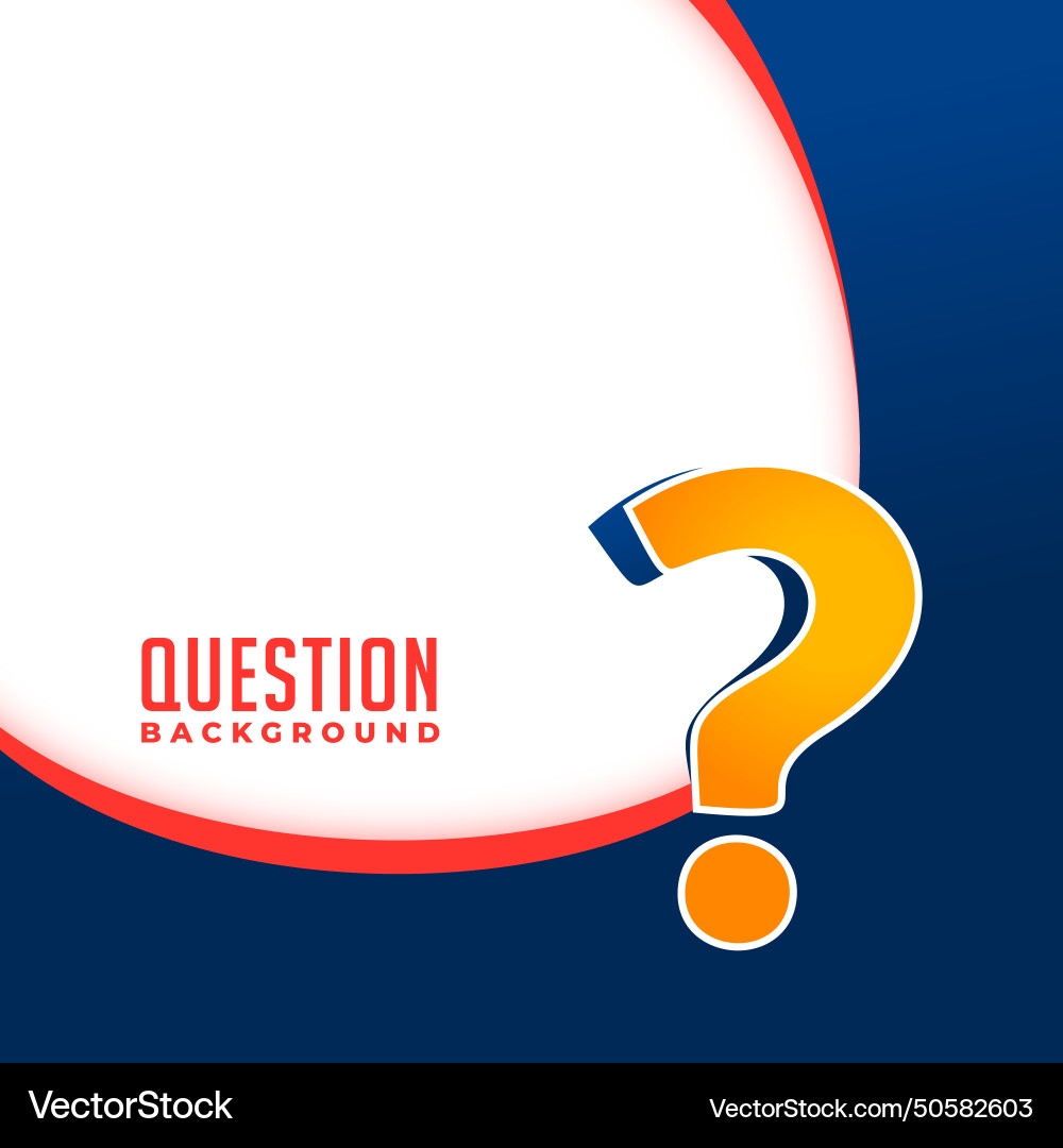 Stylish faq query template think and discuss Vector Image