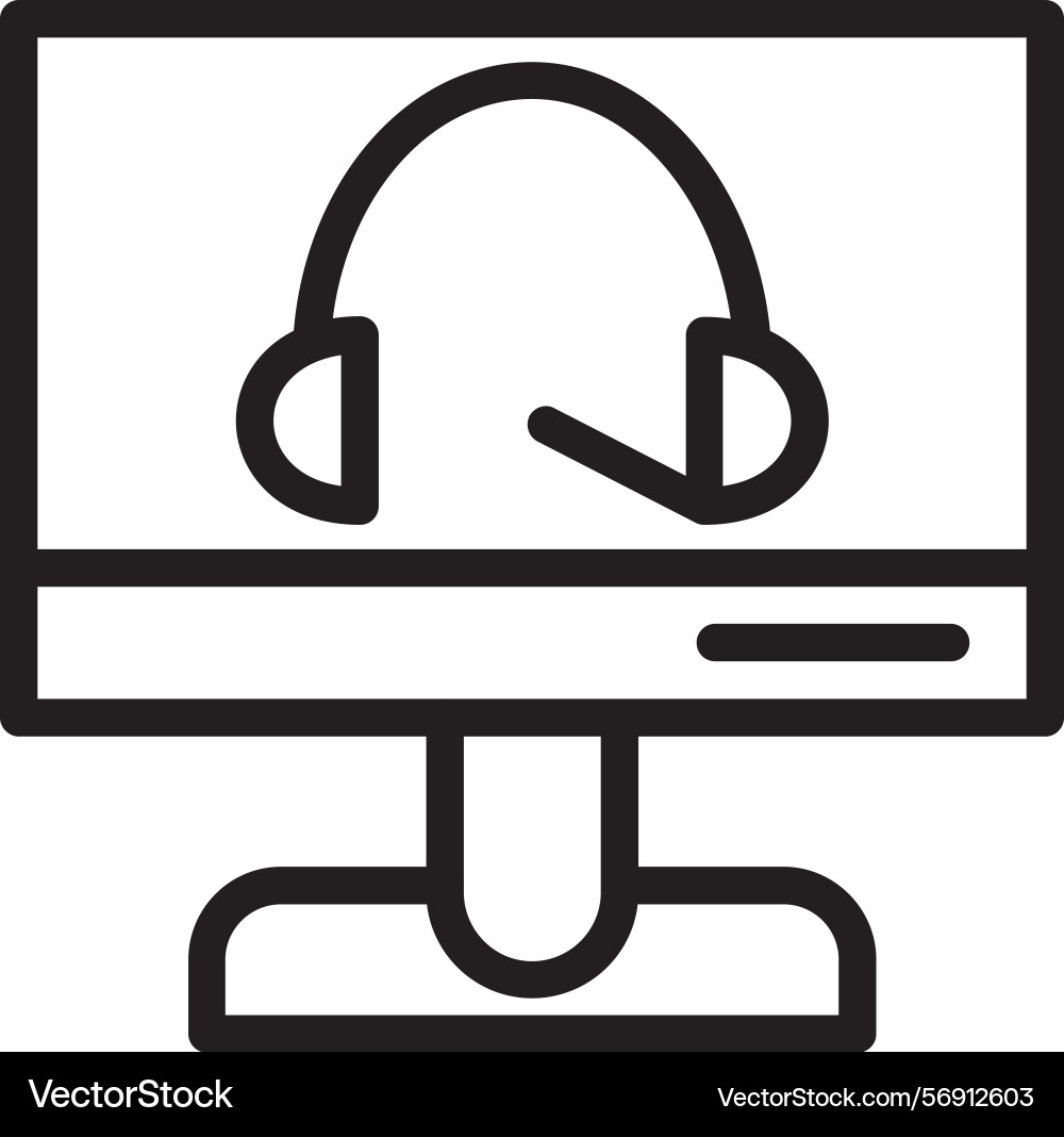 Support linear style icon design vector image