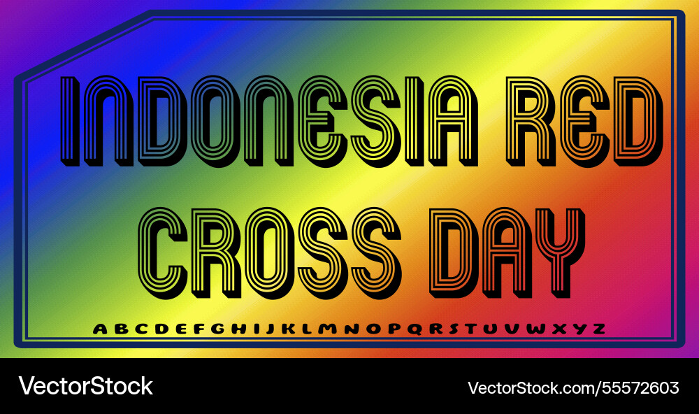 Text effects with editable colors and abstract vector image
