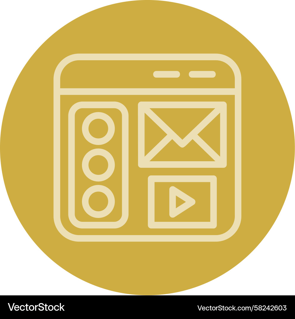 Traffic Source Line Icon Vector Image